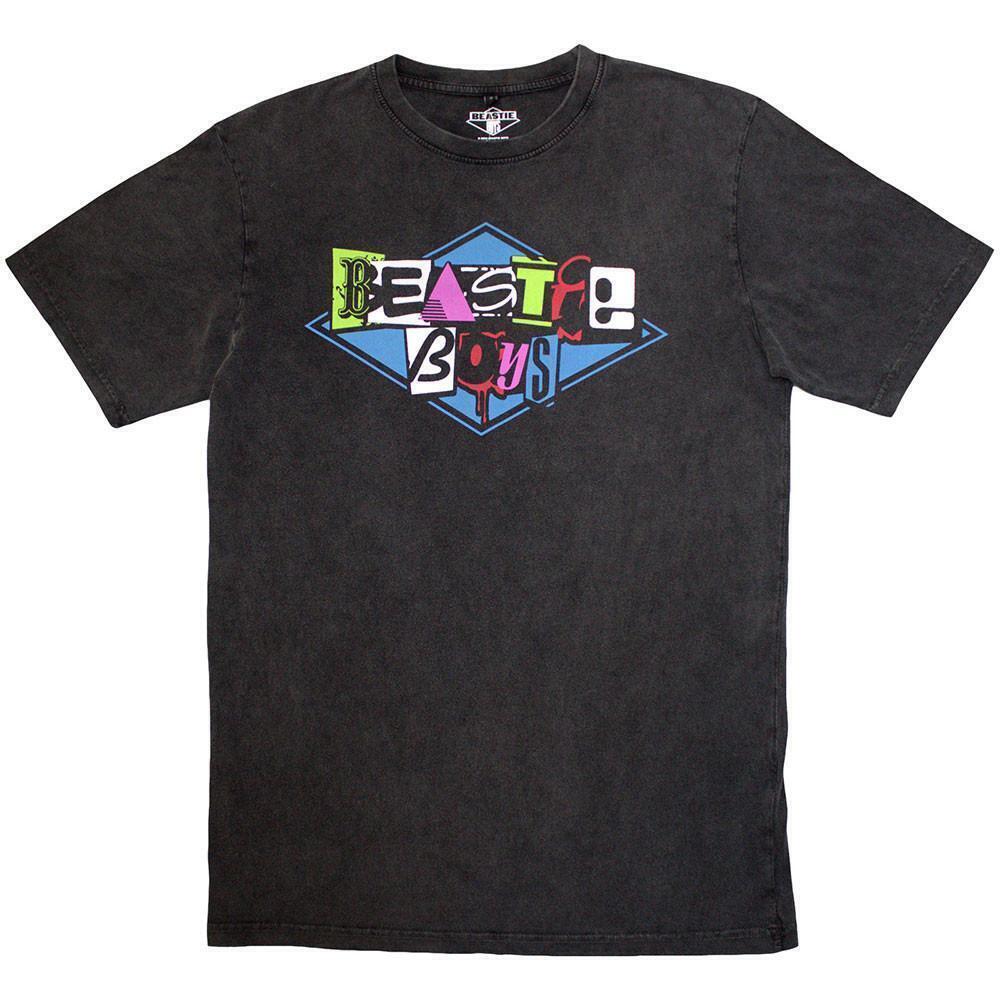 Beastie Boys Unisex Stone Wash T Shirt Multicolour Logo Stone Wash